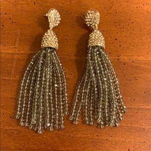 Crystal beaded chandelier earrings